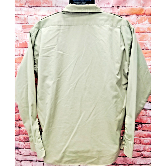 Duxbak Safari Shirt Mens XL Tan Long Sleeve Utility Pockets Button Down - Picture 2 of 7